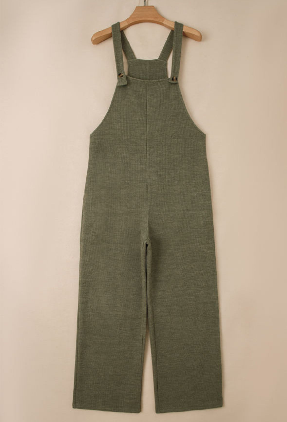 Button Up Olive Overall