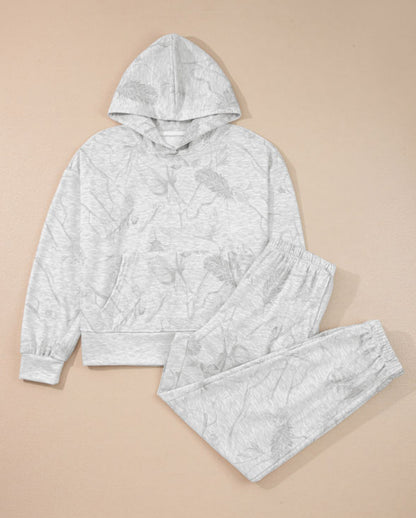 Feathered Find - grey loungewear set