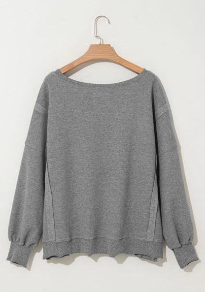 Moon Mist - grey waffle knit sweater