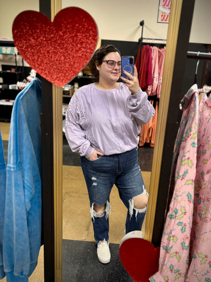 Lavender Love Crochet Pullover