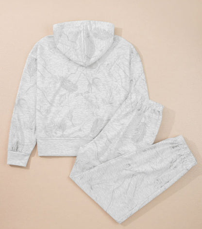 Feathered Find - grey loungewear set