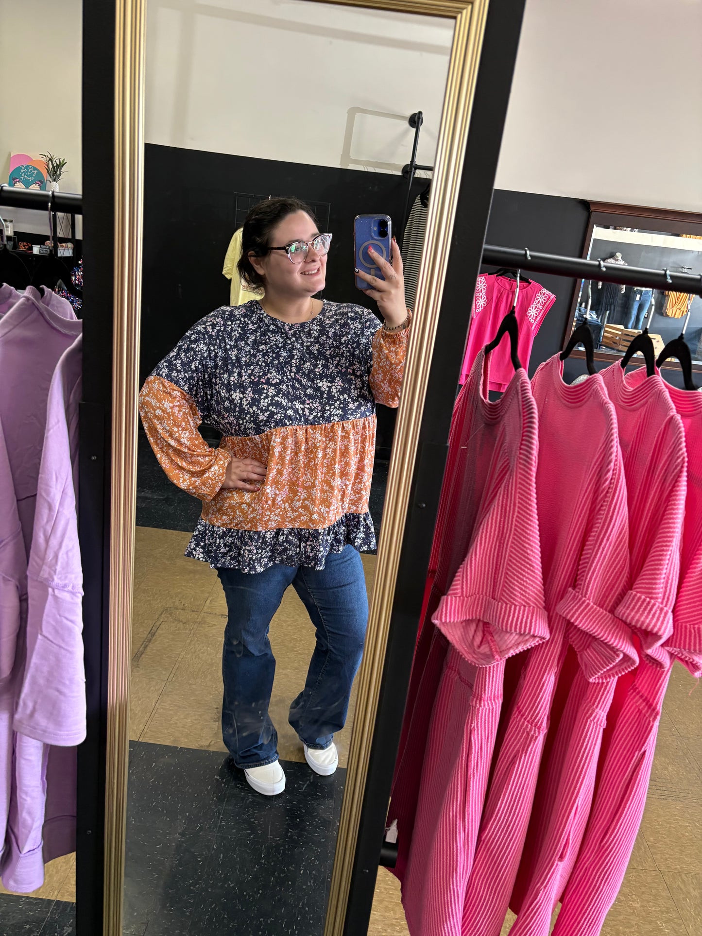 Babe in Bloom - long sleeve floral blouse