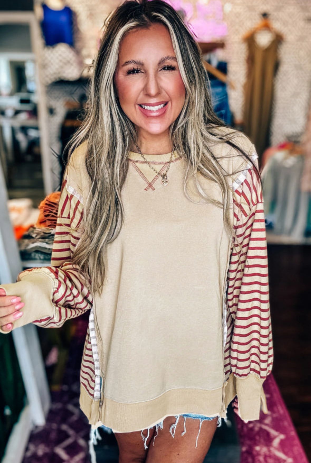 Apple Cider Season - Stripe Pullover