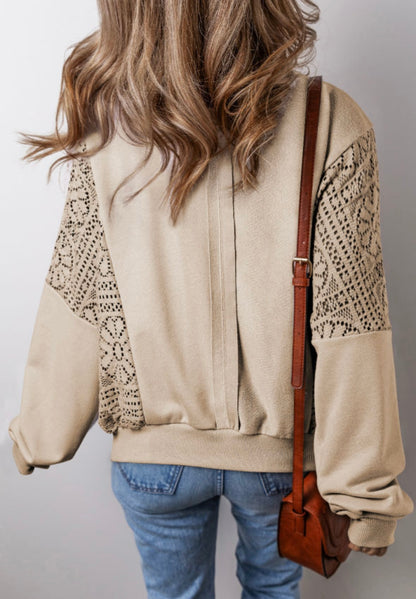 Neutral Love Crochet Pullover
