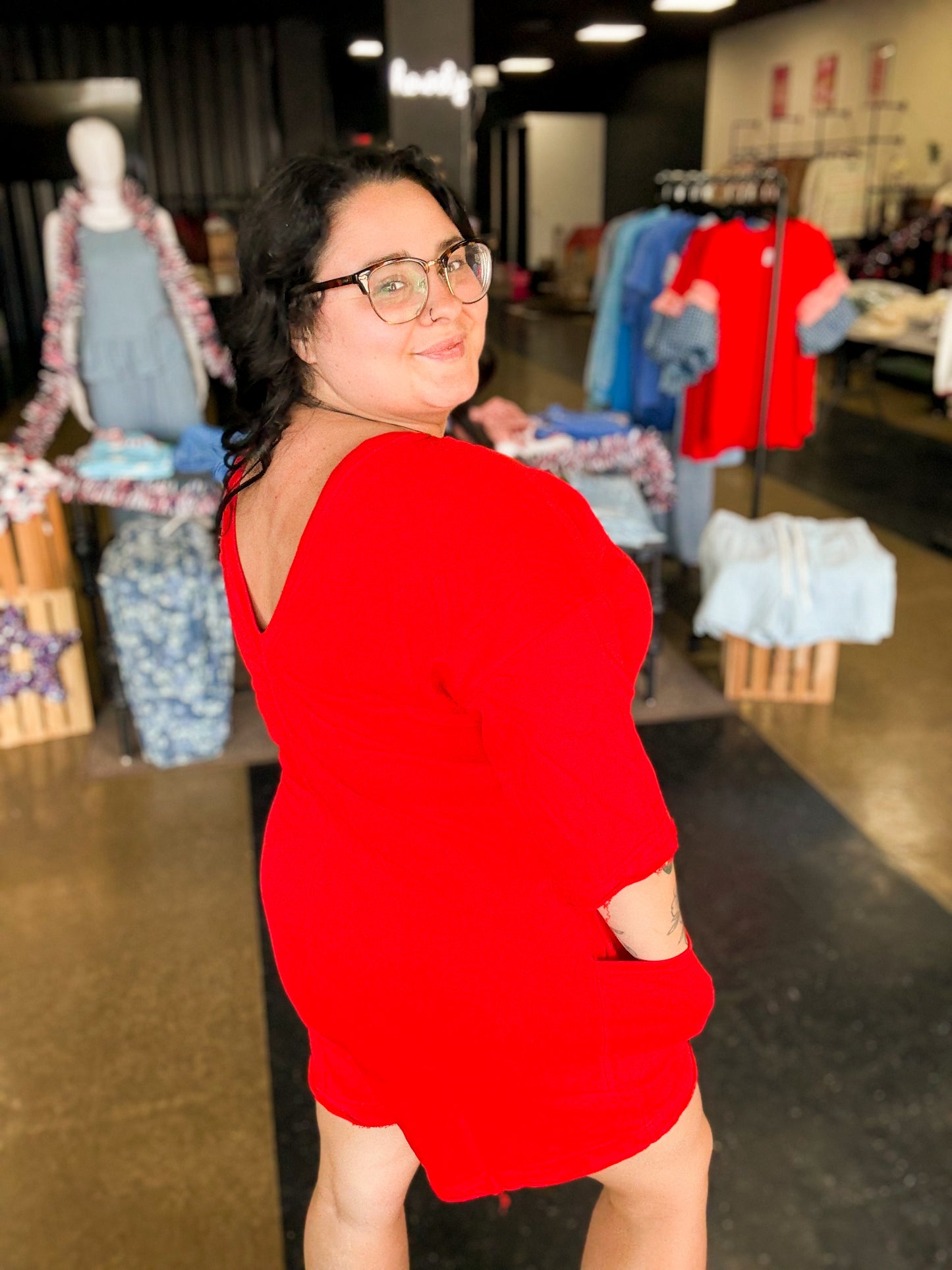 Firecracker Fun - red shorts jumpsuit romper