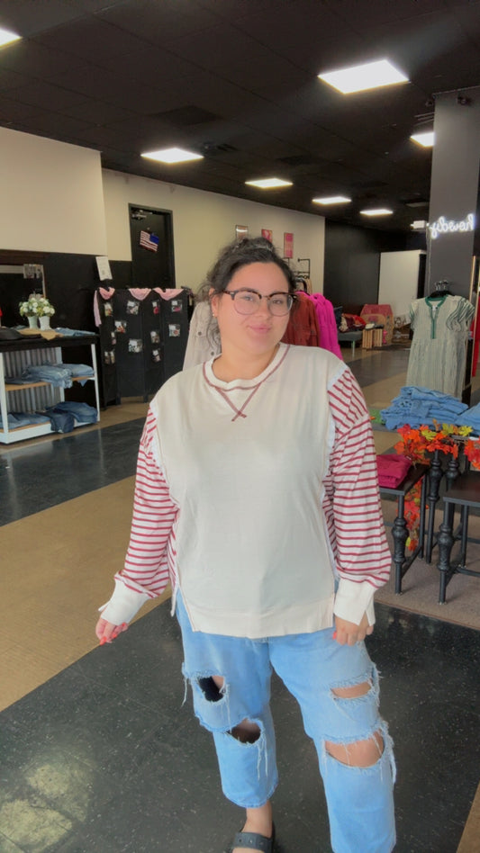 Apple Cider Season - Stripe Pullover