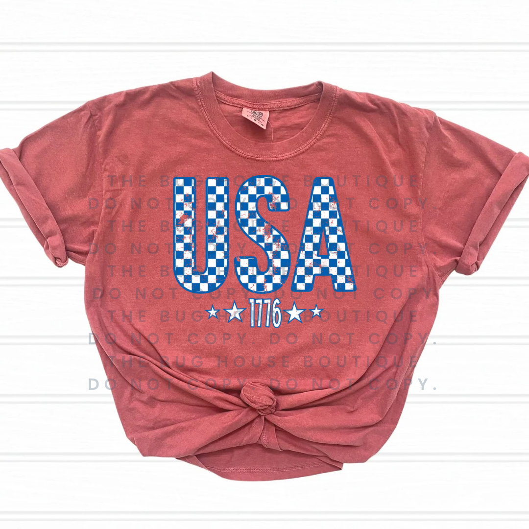 Blue Checkered USA