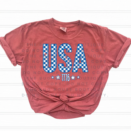 Blue Checkered USA