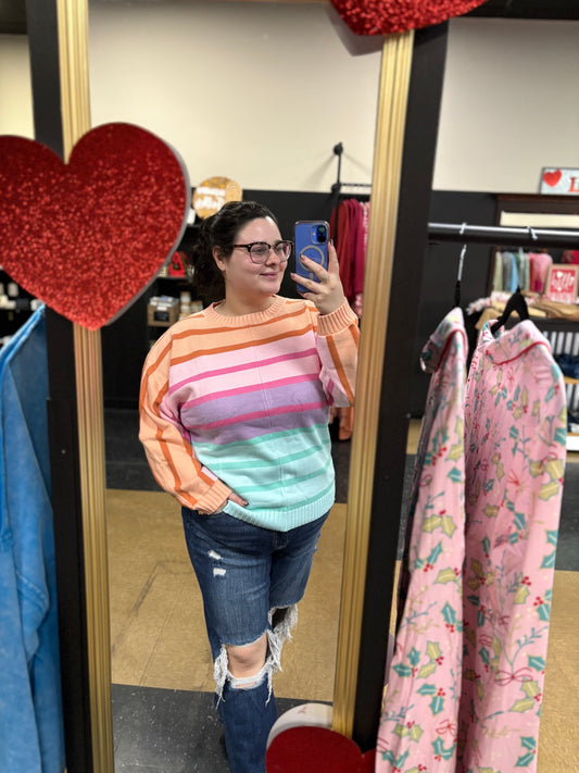 Sweet Hearted Honey - Pastel pullover sweater