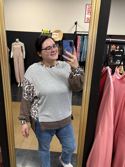 Pops of Leopard Long Sleeve