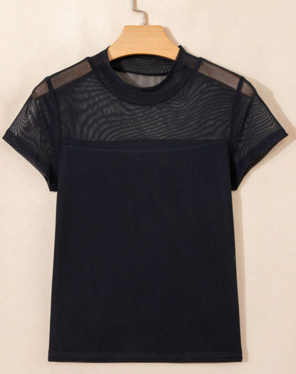 Hot Mesh - black mesh tee