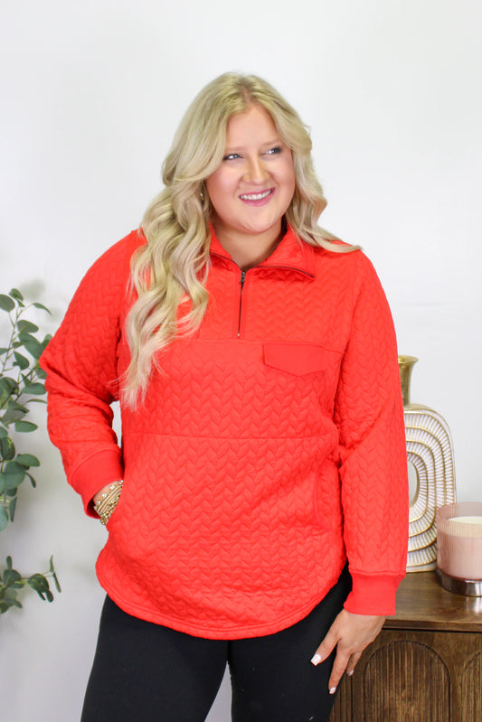 Red Pullover Plus Size