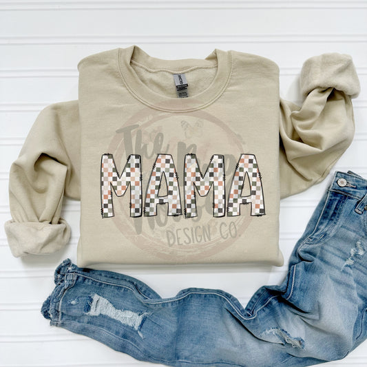 Checkered Lettering Mama