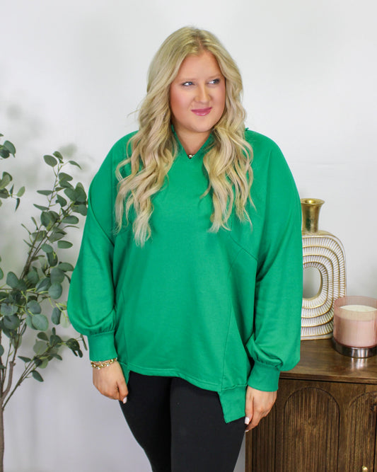 Green Pullover Plus Size