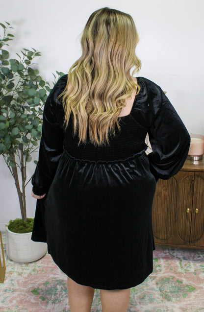 Plus Size Velvet Dress