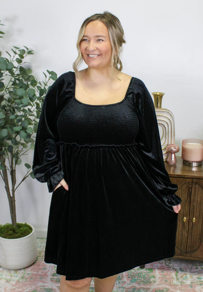 Plus Size Velvet Dress